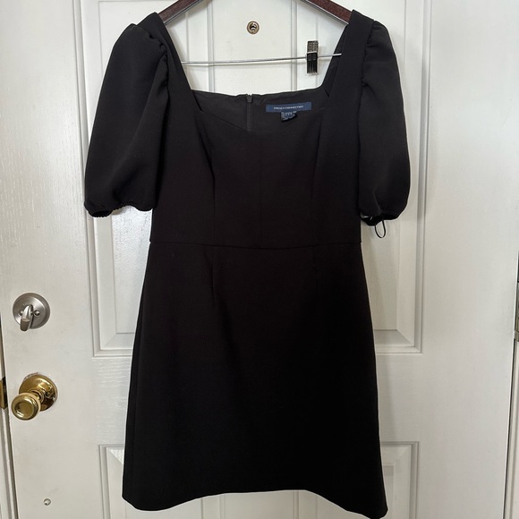 French Connection Whisper Sweetheart Puff Sleeve A-Line Mini Dress Size 8 - Picture 3 of 6